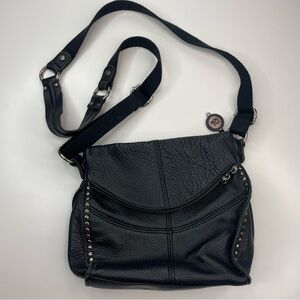 The Sak SilverLake Black Leather crossbody Shoulder Bag